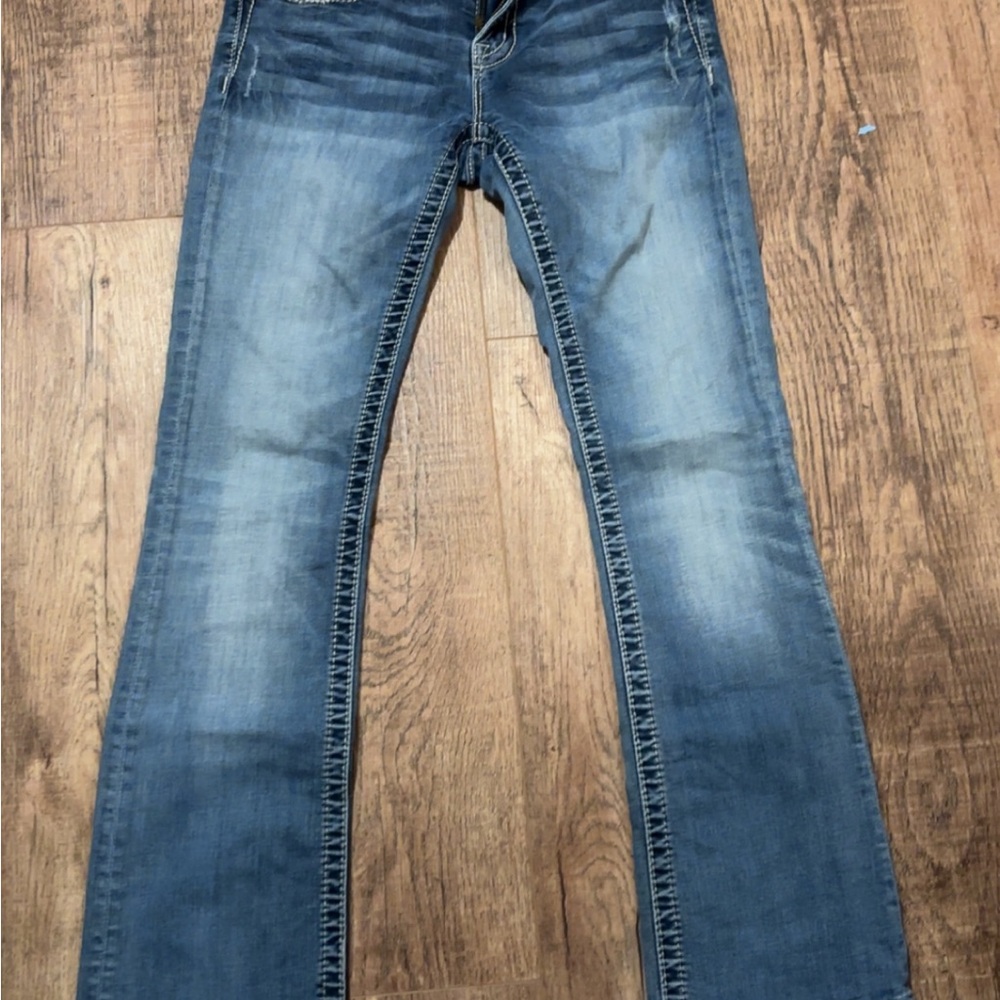 Miss Me Women's Boot Cut Jeans in Faded Blue